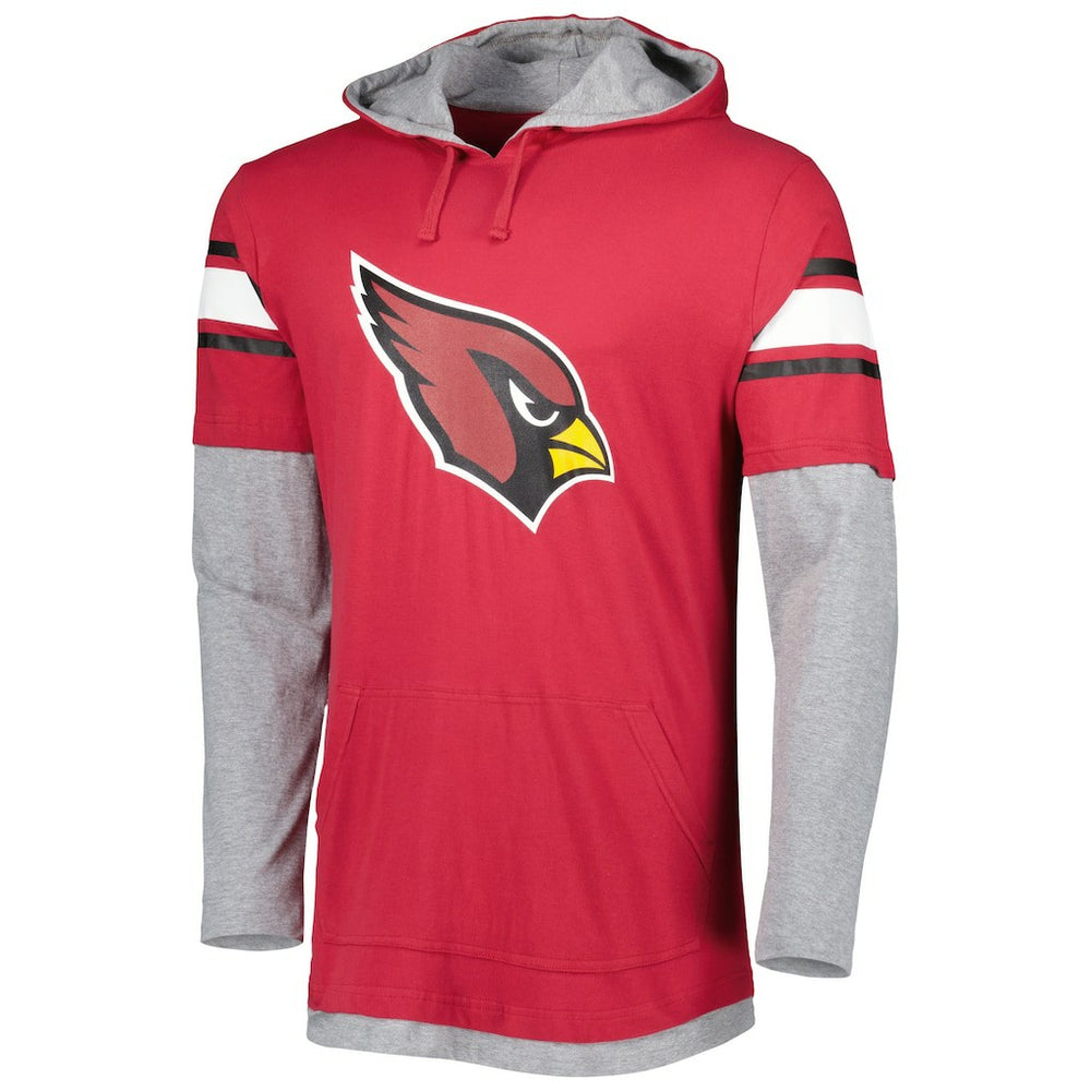 Arizona Cardinals New Era Long Sleeve Hoodie T-Shirt - Cardinal Hoodies