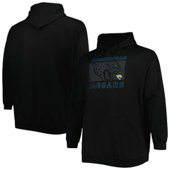 Jacksonville Jaguars Big & Tall Pop of Color Pullover Hoodie - Black Hoodies