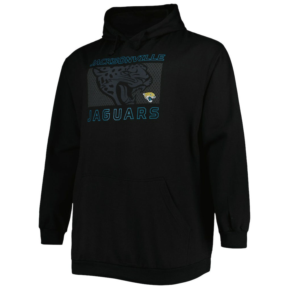Jacksonville Jaguars Big & Tall Pop of Color Pullover Hoodie - Black Hoodies