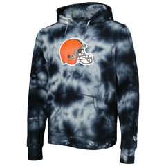Cleveland Browns New Era Team Tie-Dye Pullover Hoodie - Black Hoodies
