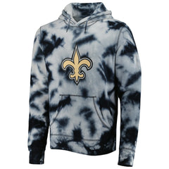 New Orleans Saints New Era Team Tie-Dye Pullover Hoodie - Black Hoodies