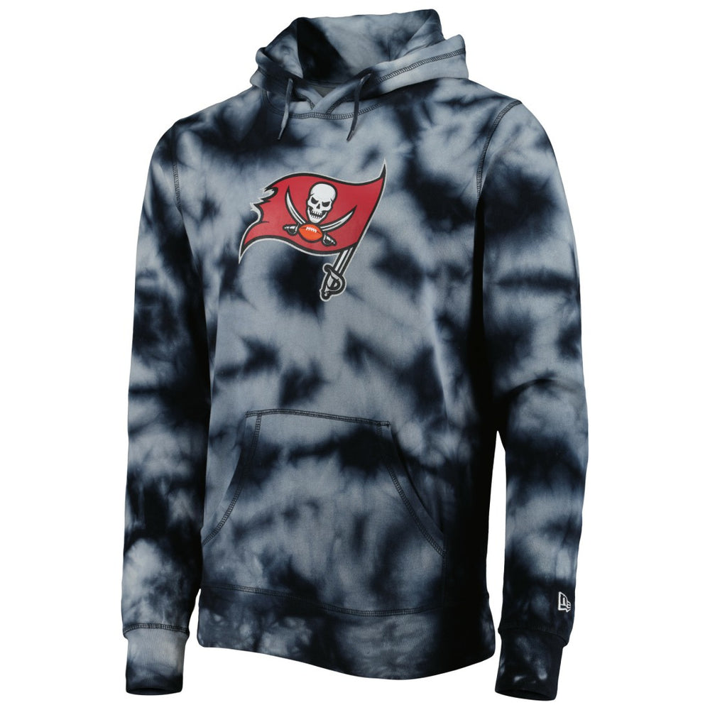 Tampa Bay Buccaneers New Era Team Tie-Dye Pullover Hoodie - Black Hoodies