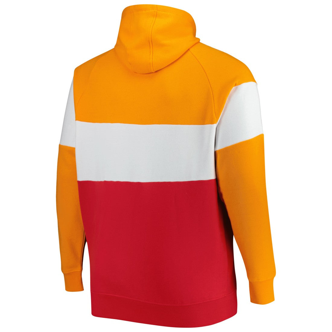 Tampa Bay Buccaneers New Era Big & Tall Throwback Colorblock Fleece Raglan Pullover Hoodie - Orange/Red Hoodies