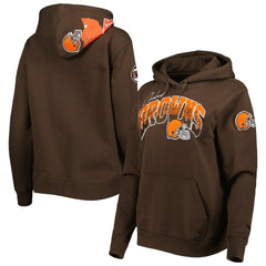 Cleveland Browns Pro Standard Women's Local Patch Pullover Hoodie - Brown Hoodies
