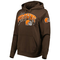 Cleveland Browns Pro Standard Women's Local Patch Pullover Hoodie - Brown Hoodies