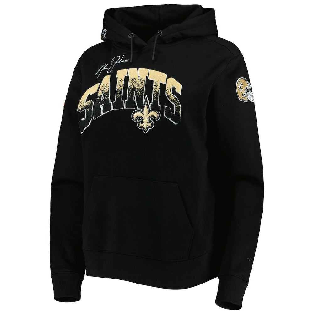 New Orleans Saints Pro Standard Women's Local Patch Pullover Hoodie - Black Hoodies