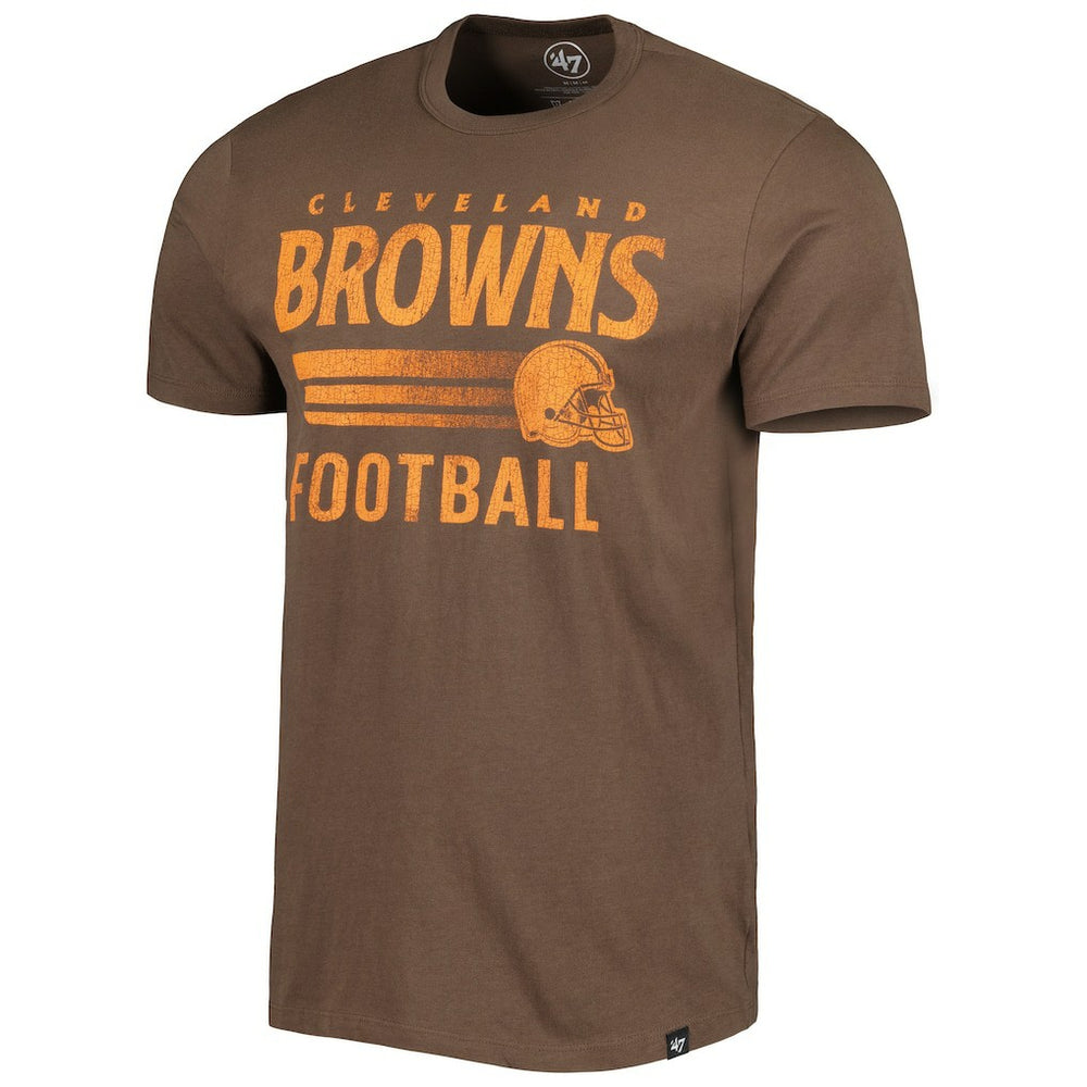 Cleveland Browns '47 Wordmark Rider Franklin T-Shirt - Brown T-shirts