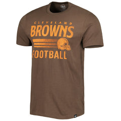 Cleveland Browns '47 Wordmark Rider Franklin T-Shirt - Brown T-shirts