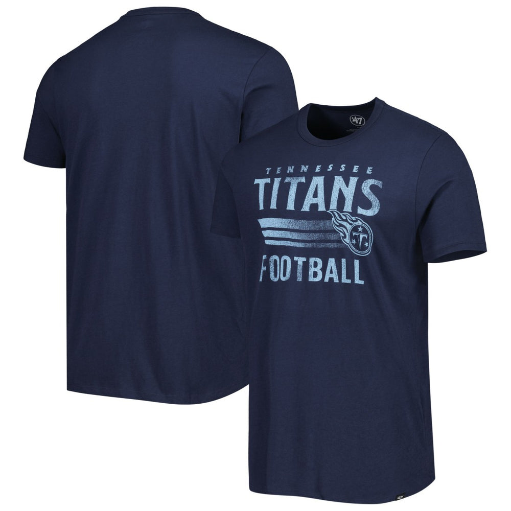 Tennessee Titans '47 Wordmark Rider Franklin T-Shirt - Navy T-shirts