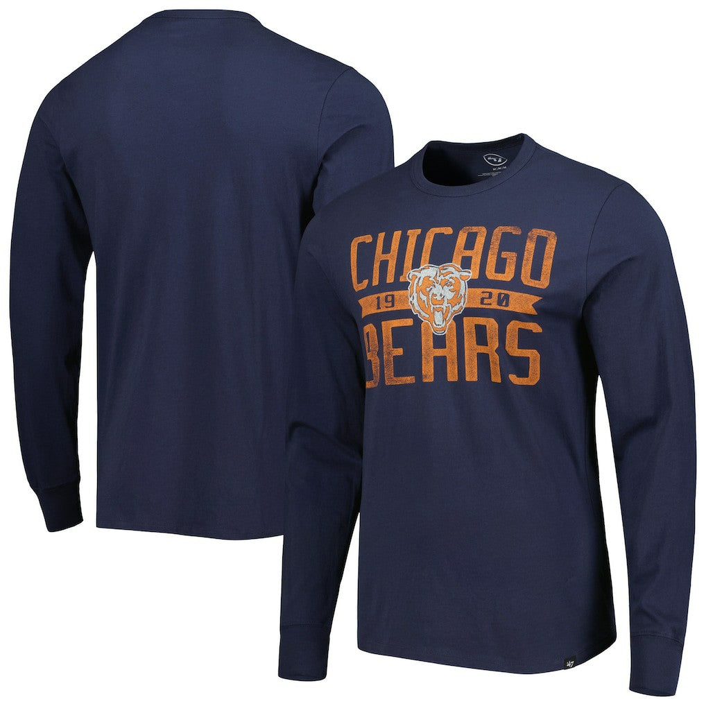 Chicago Bears '47 Brand Wide Out Franklin Long Sleeve T-Shirt - Navy T-shirts