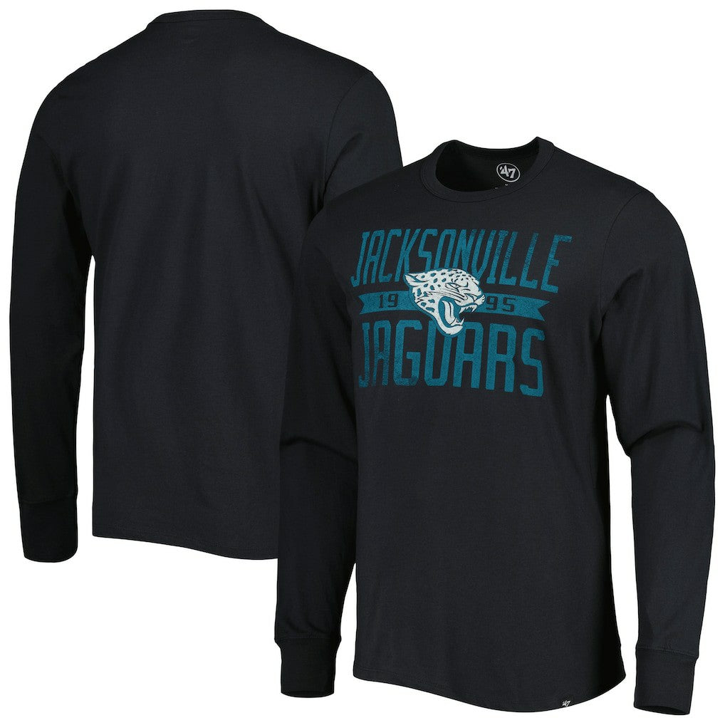 Jacksonville Jaguars '47 Brand Wide Out Franklin Long Sleeve T-Shirt - Black T-shirts