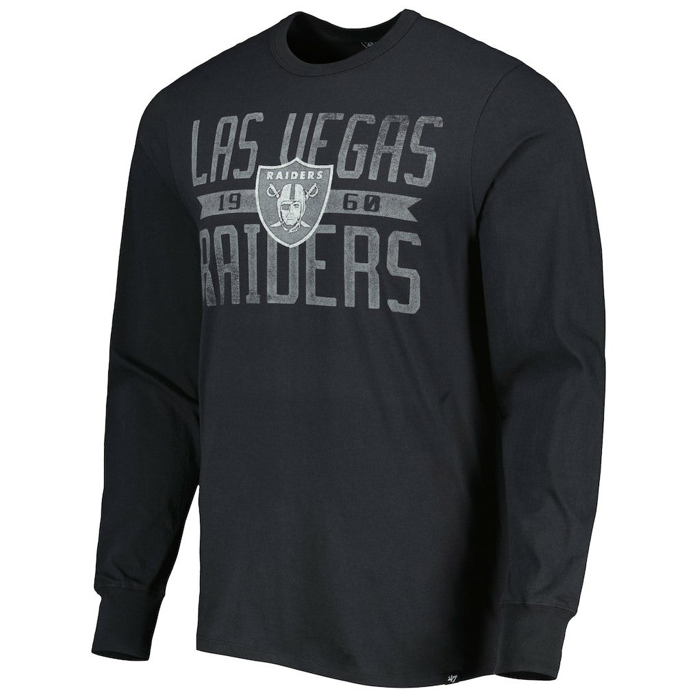 Las Vegas Raiders '47 Brand Wide Out Franklin Long Sleeve T-Shirt - Black T-shirts