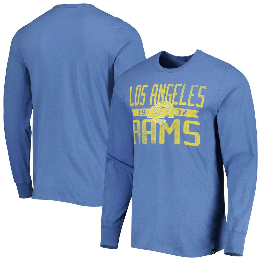 Los Angeles Rams '47 Brand Wide Out Franklin Long Sleeve T-Shirt - Royal T-shirts