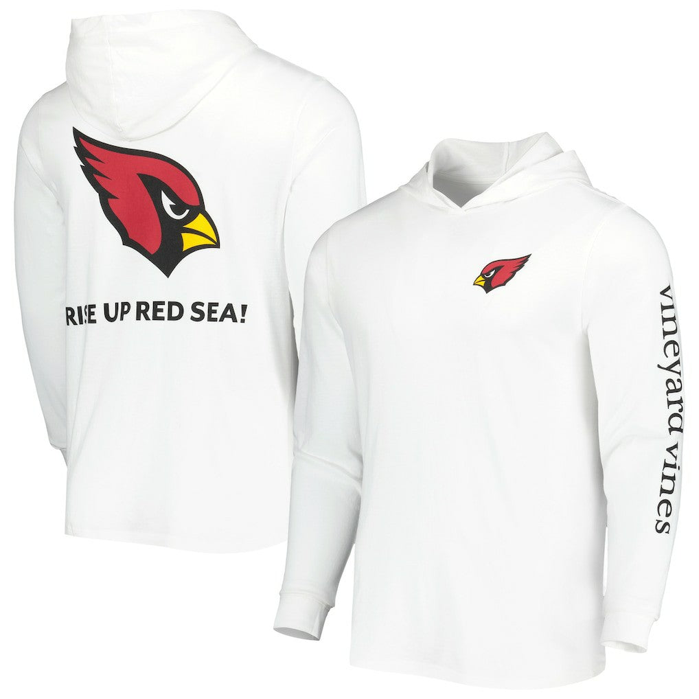 Arizona Cardinals Vineyard Vines Local Long Sleeve Hoodie T-Shirt - White Hoodies