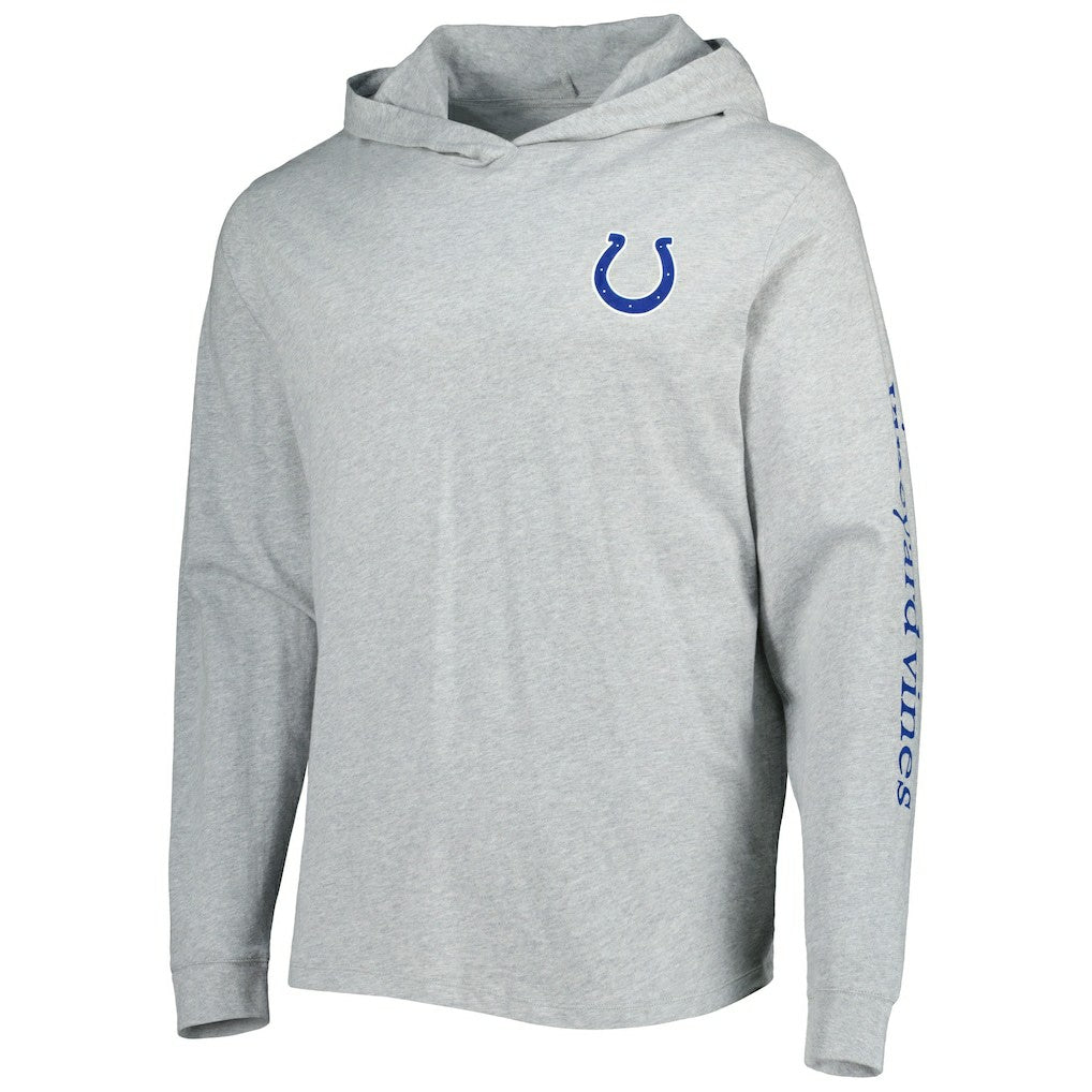 Indianapolis Colts Vineyard Vines Local Long Sleeve Hoodie T-Shirt - Heathered Gray Hoodies