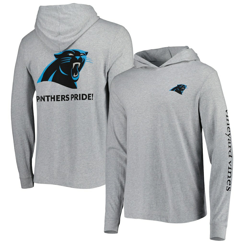 Carolina Panthers Vineyard Vines Local Long Sleeve Hoodie T-Shirt - Heathered Gray Hoodies