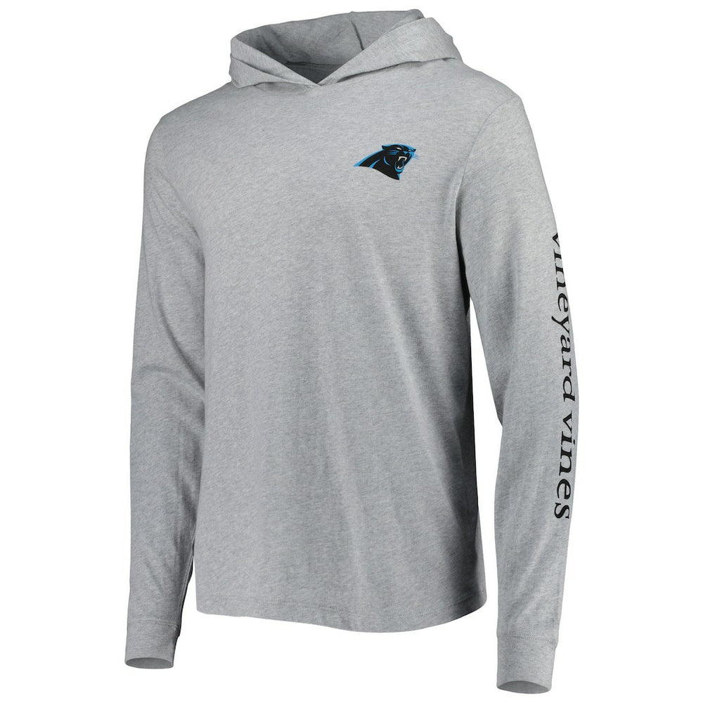Carolina Panthers Vineyard Vines Local Long Sleeve Hoodie T-Shirt - Heathered Gray Hoodies