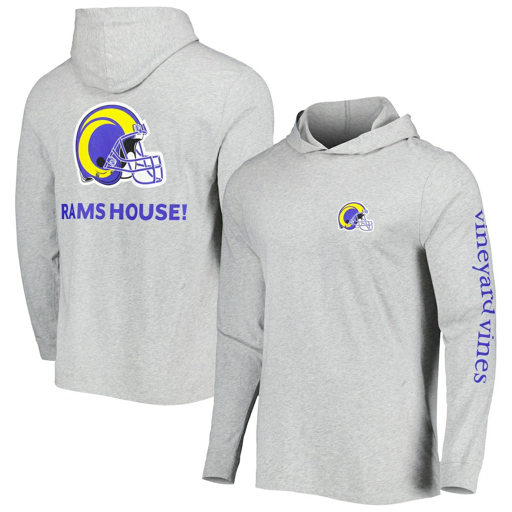 Los Angeles Rams Vineyard Vines Local Long Sleeve Hoodie T-Shirt - Heathered Gray Hoodies