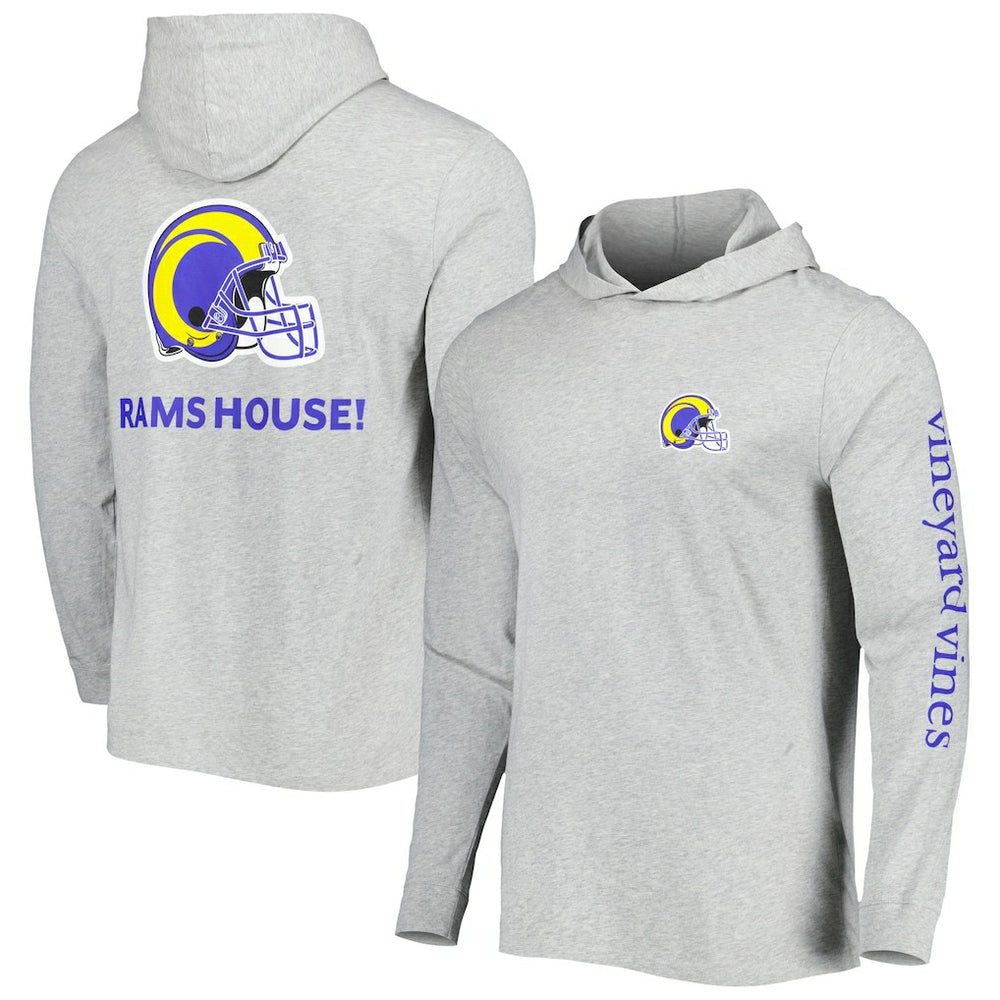 Los Angeles Rams Vineyard Vines Local Long Sleeve Hoodie T-Shirt - Heathered Gray Hoodies