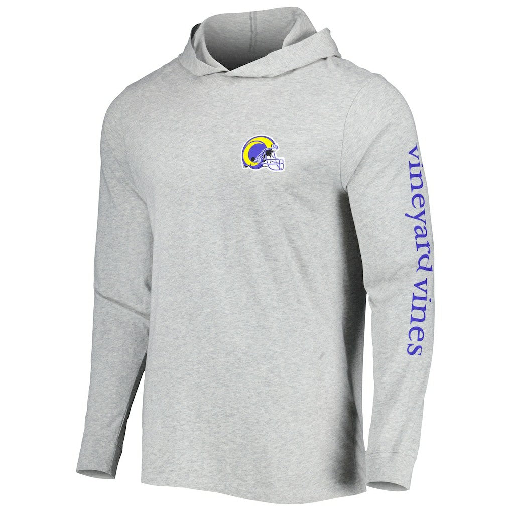 Los Angeles Rams Vineyard Vines Local Long Sleeve Hoodie T-Shirt - Heathered Gray Hoodies