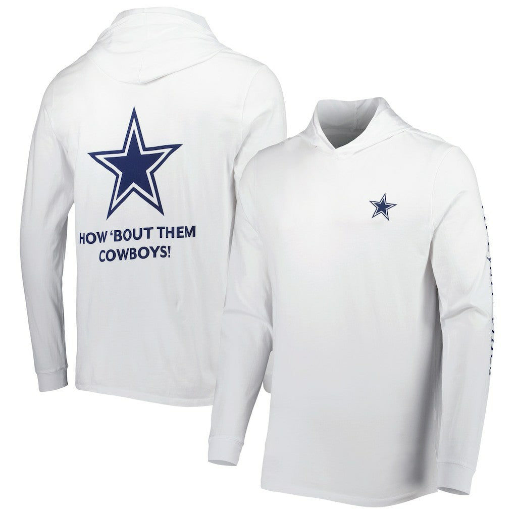 Dallas Cowboys Vineyard Vines Local Long Sleeve Hoodie T-Shirt - White Hoodies