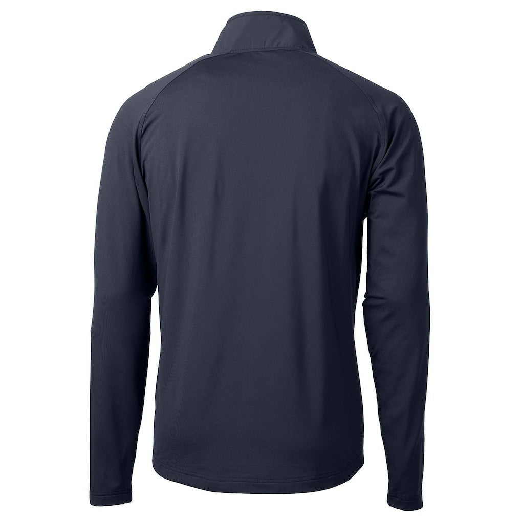 Buffalo Bills Cutter & Buck Adapt Eco Knit Hybrid Recycled Quarter-Zip Pullover Top - Navy Pullover