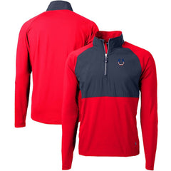 Indianapolis Colts Cutter & Buck Adapt Eco Knit Hybrid Recycled Quarter-Zip Pullover Top - Red Pullover