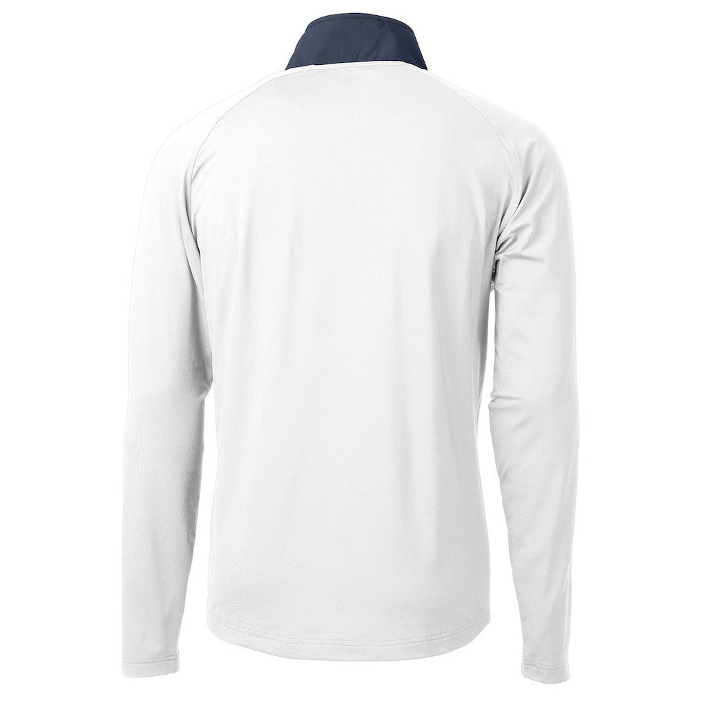 New York Giants Cutter & Buck Adapt Eco Knit Hybrid Recycled Quarter-Zip Pullover Top - White Pullover