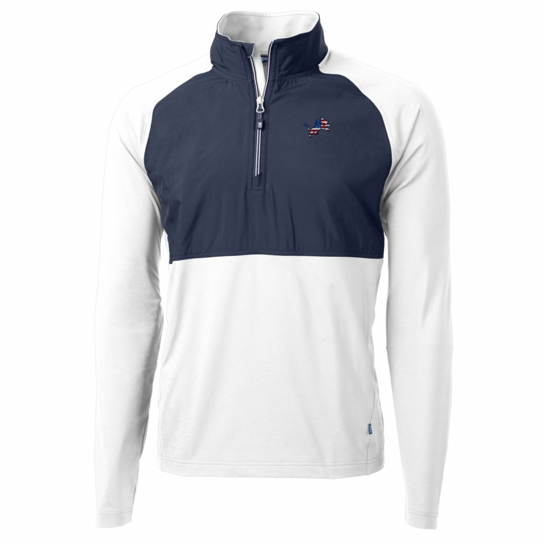 Detroit Lions Cutter & Buck Adapt Eco Knit Hybrid Recycled Quarter-Zip Pullover Top - White Pullover