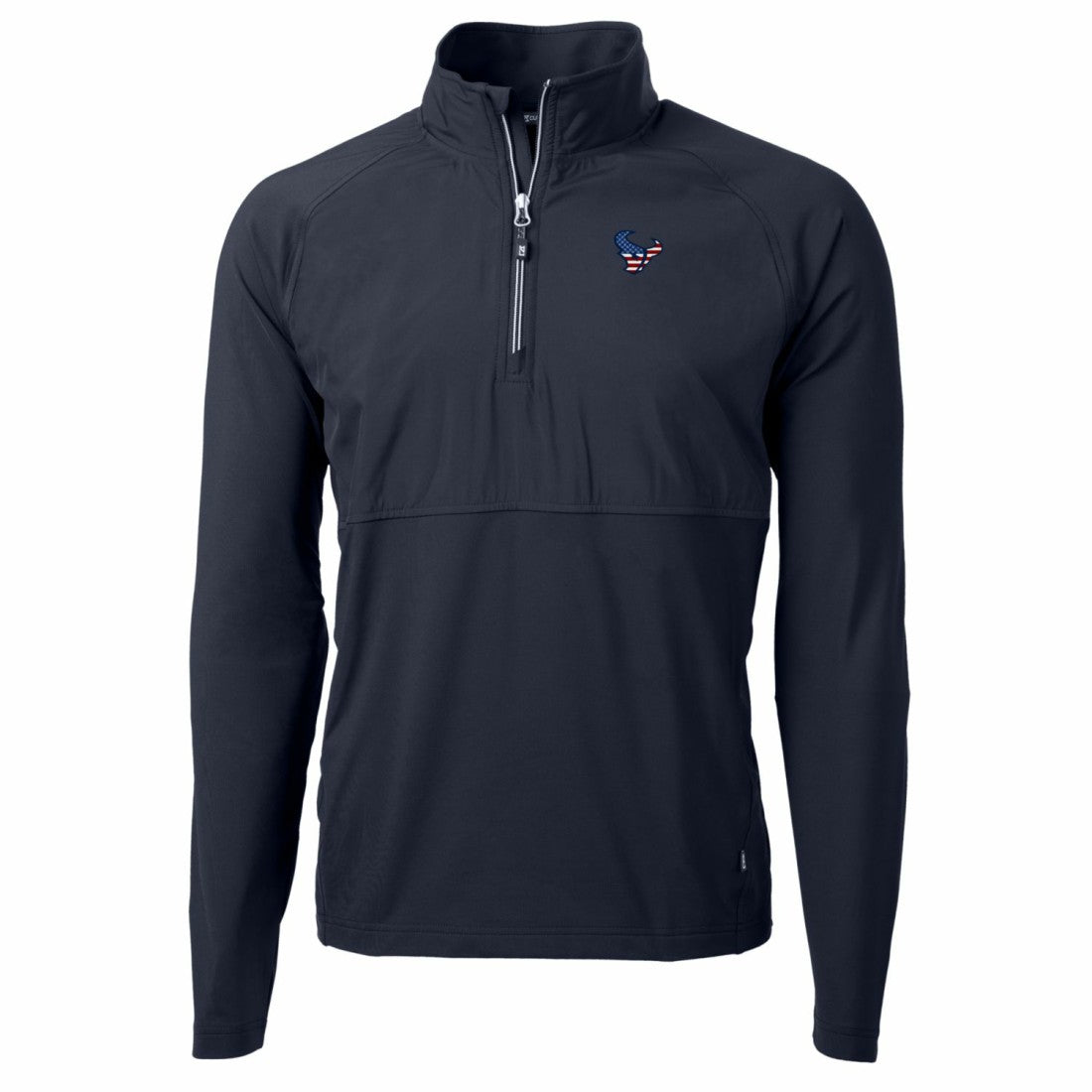 Houston Texans Cutter & Buck Adapt Eco Knit Hybrid Recycled Quarter-Zip Pullover Top - Navy Pullover