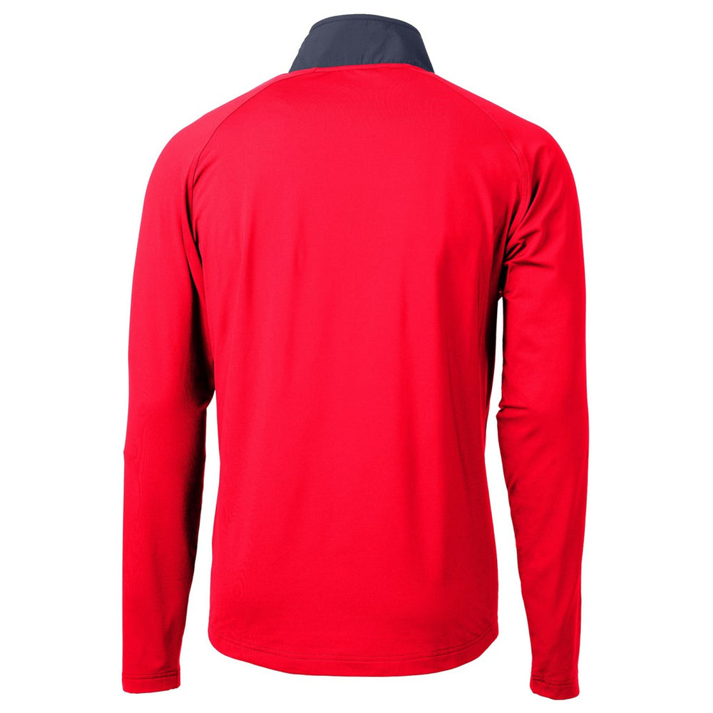 Houston Texans Cutter & Buck Adapt Eco Knit Hybrid Recycled Quarter-Zip Pullover Top - Red Pullover