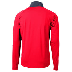 Houston Texans Cutter & Buck Adapt Eco Knit Hybrid Recycled Quarter-Zip Pullover Top - Red Pullover