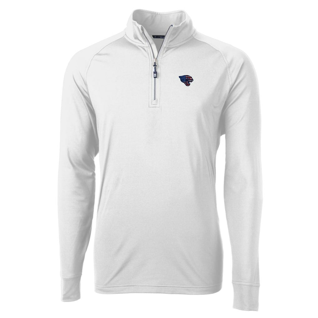 Jacksonville Jaguars Cutter & Buck Team Adapt Eco Knit Hybrid Recycled Quarter-Zip Pullover Top - White Pullover
