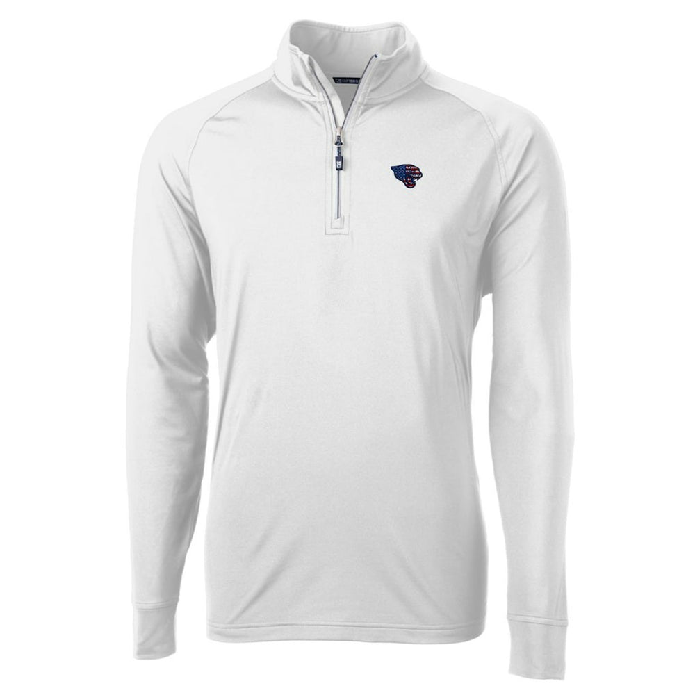 Jacksonville Jaguars Cutter & Buck Team Adapt Eco Knit Hybrid Recycled Quarter-Zip Pullover Top - White Pullover