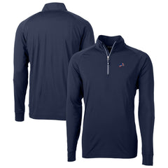 Detroit Lions Cutter & Buck Team Adapt Eco Knit Hybrid Recycled Quarter-Zip Pullover Top - Navy Pullover