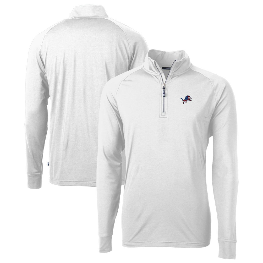 Detroit Lions Cutter & Buck Team Adapt Eco Knit Hybrid Recycled Quarter-Zip Pullover Top - White Pullover