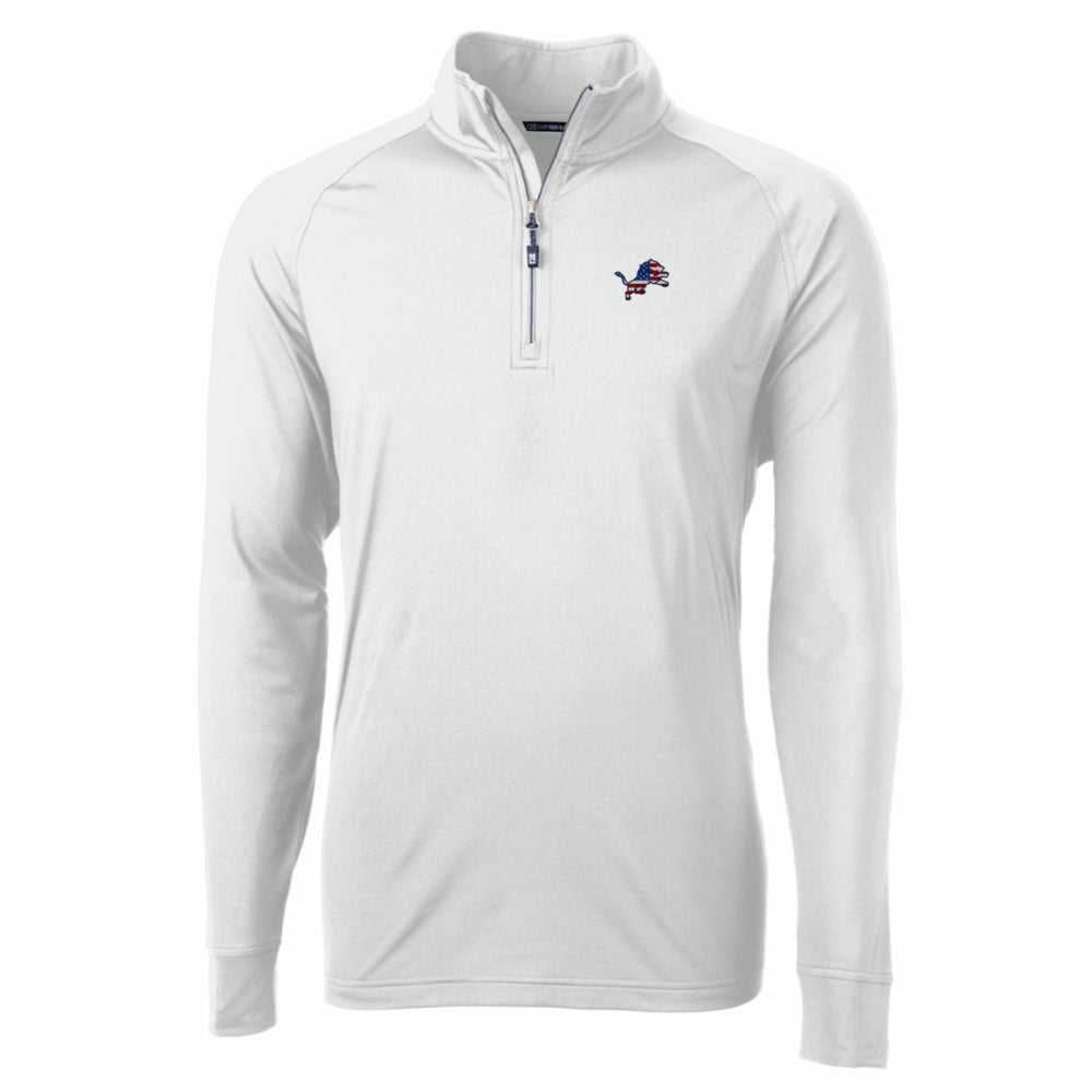 Detroit Lions Cutter & Buck Team Adapt Eco Knit Hybrid Recycled Quarter-Zip Pullover Top - White Pullover