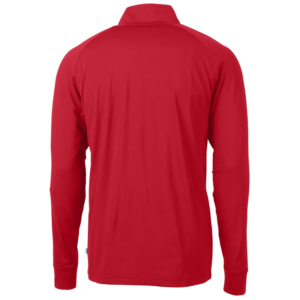 Tennessee Titans Cutter & Buck Team Adapt Eco Knit Hybrid Recycled Quarter-Zip Pullover Top - Red Pullover