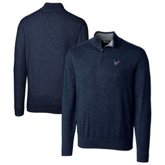 Houston Texans Cutter & Buck Lakemont Quarter-Zip Pullover Sweater - Navy Pullover