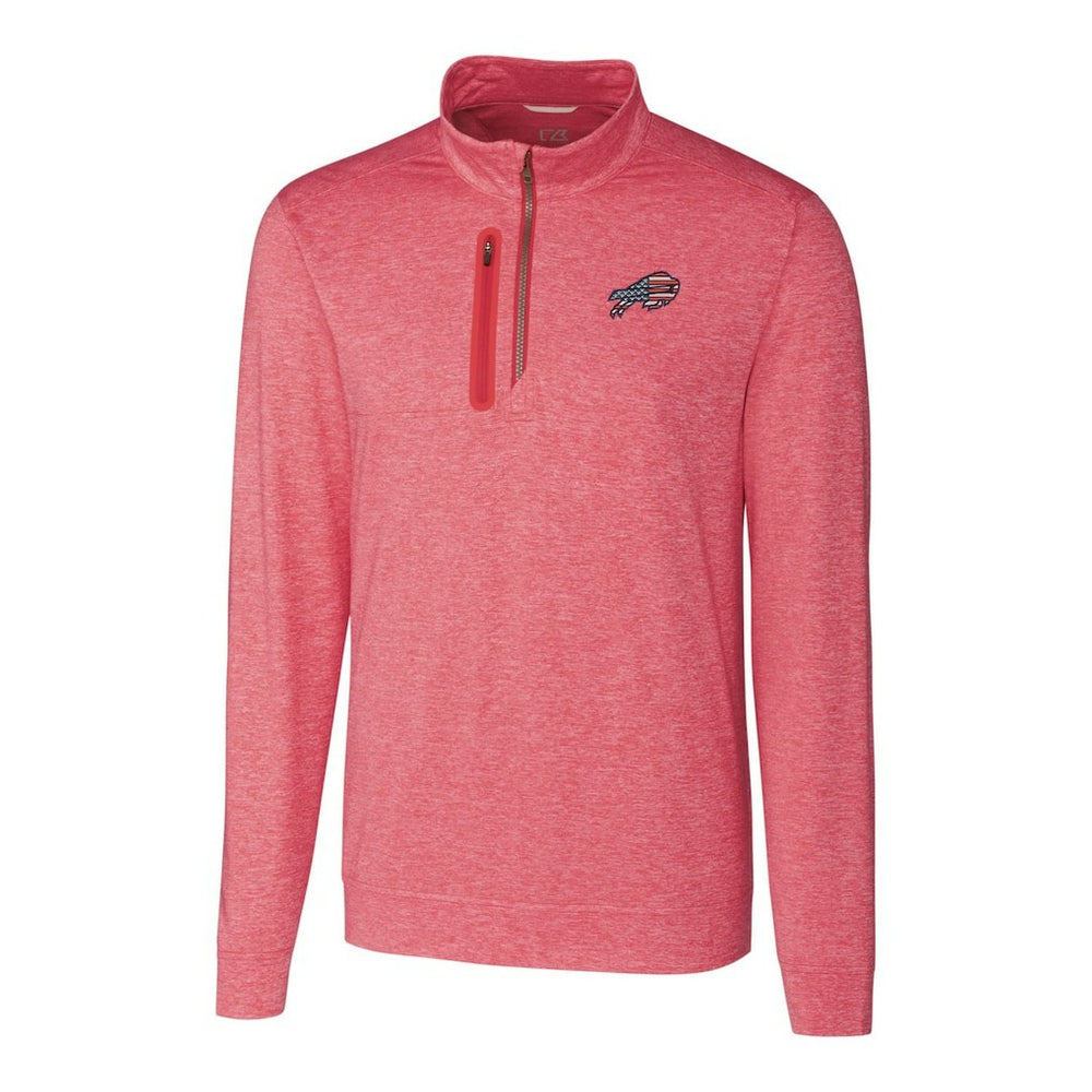 Buffalo Bills Cutter & Buck Americana Stealth Quarter-Zip Pullover Top - Red Pullover