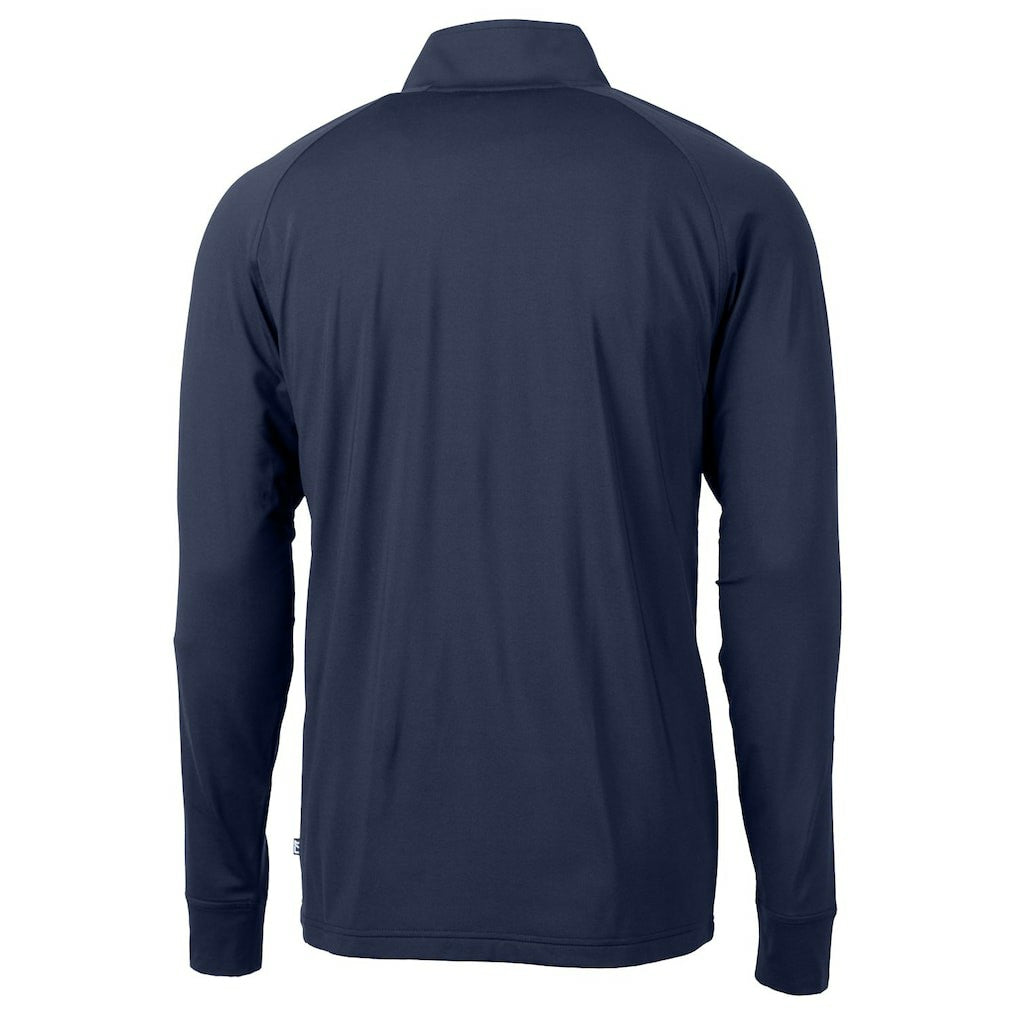 New York Giants Cutter & Buck Big & Tall Adapt Eco Knit Stretch Recycled Quarter-Zip Pullover Top - Navy Pullover