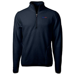 Pittsburgh Steelers Cutter & Buck Big & Tall Cascade Eco Sherpa Fleece Quarter-Zip Pullover Jacket - Navy Pullover