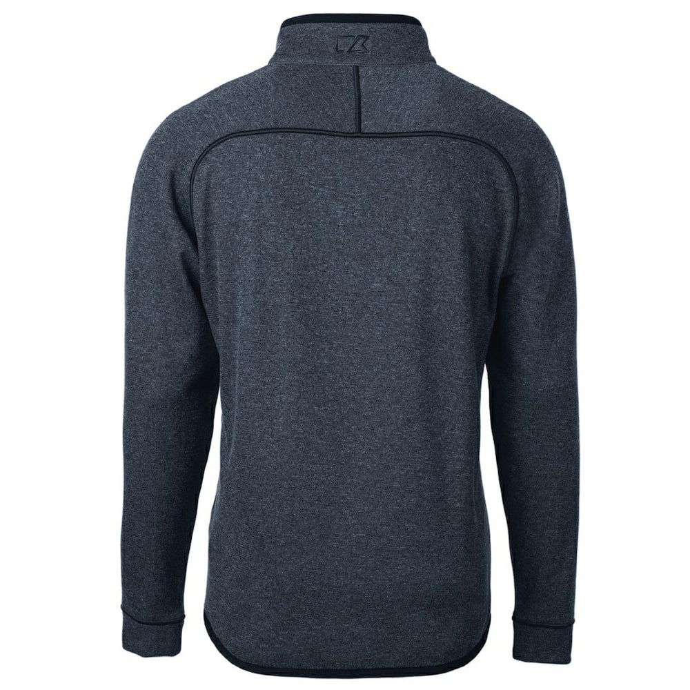 Kansas City Chiefs Cutter & Buck Big & Tall Mainsail Sweater Knit Half-Zip Pullover Jacket - Heathered Navy Pullover