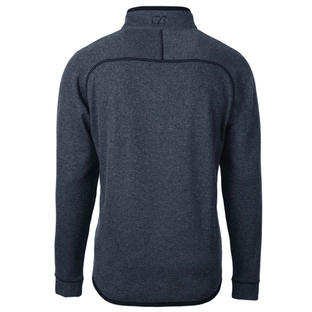 Detroit Lions Cutter & Buck Big & Tall Mainsail Sweater Knit Half-Zip Pullover Jacket - Heathered Navy Pullover