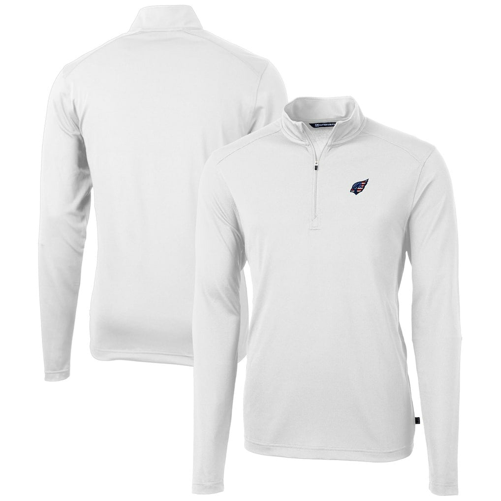 Arizona Cardinals Cutter & Buck Big & Tall Virtue Eco Pique Recycled Quarter-Zip Jacket - White Jackets