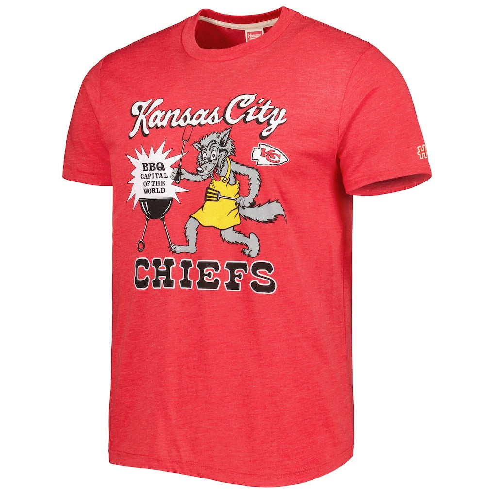 Kansas City Chiefs Homage BBQ Hyper Local Tri-Blend T-Shirt - Red T-shirts