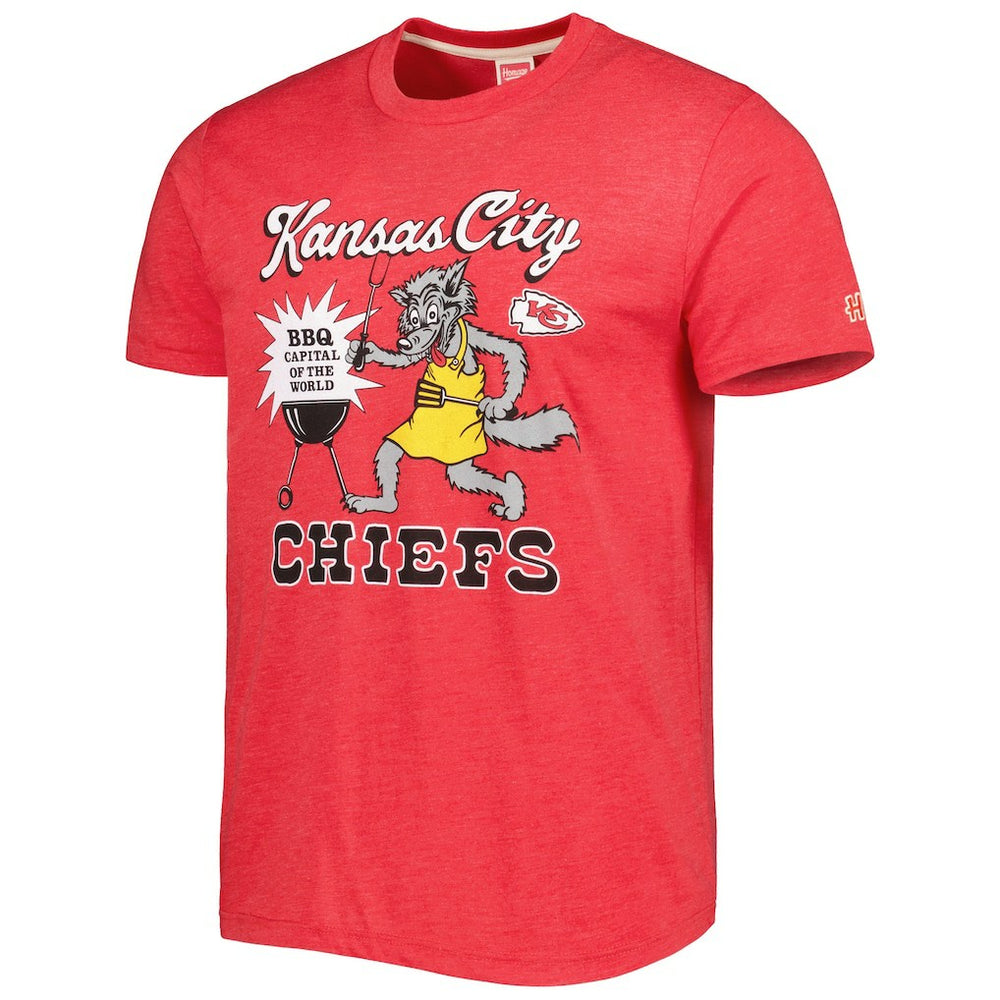 Kansas City Chiefs Homage BBQ Hyper Local Tri-Blend T-Shirt - Red T-shirts
