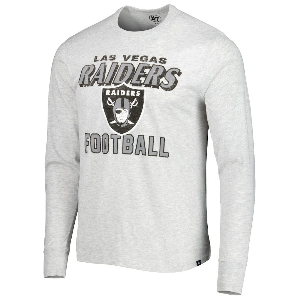 Las Vegas Raiders '47 Dozer Franklin Long Sleeve T-Shirt - Heathered Gray T-shirts