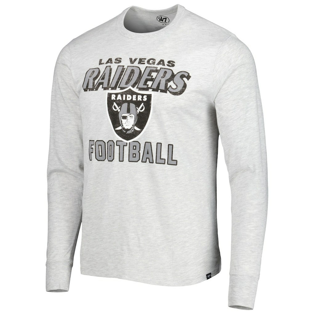 Las Vegas Raiders '47 Dozer Franklin Long Sleeve T-Shirt - Heathered Gray T-shirts