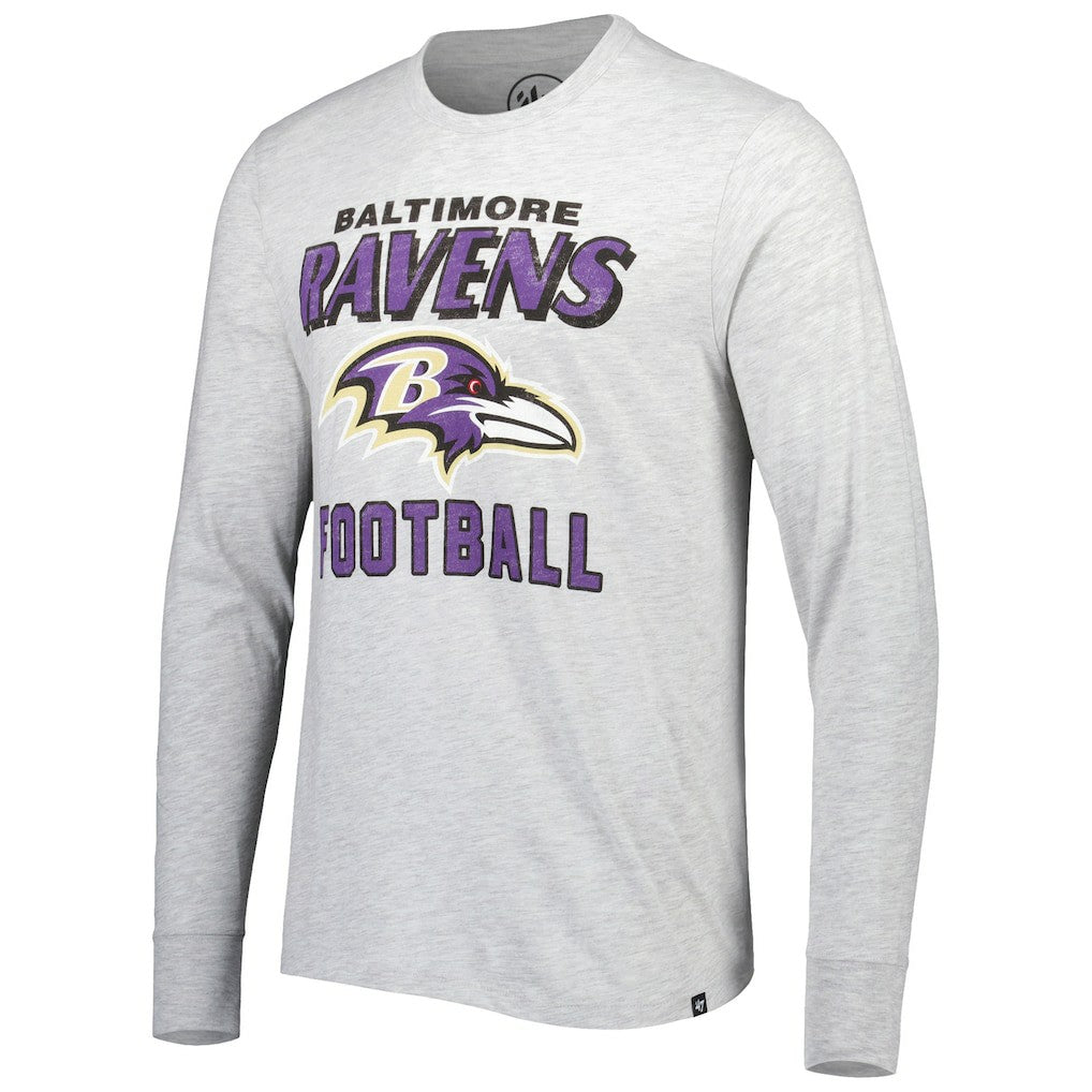 Baltimore Ravens '47 Dozer Franklin Long Sleeve T-Shirt - Heathered Gray T-shirts